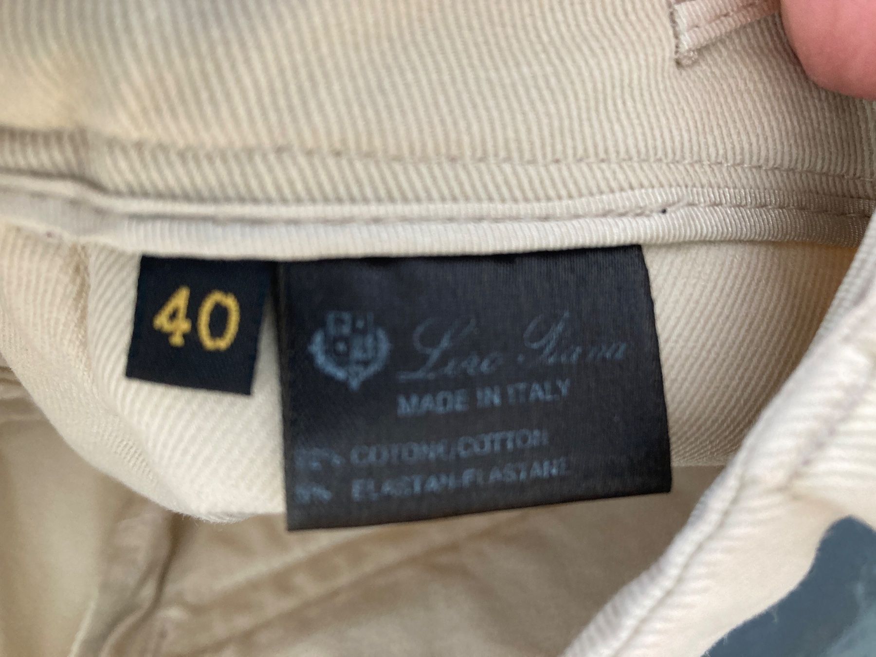 Loro Piana Pantaloni: Wunderbare Loro Piana Sommerhose, IT40, Baumwolle, sand hell – Usato da Zürich venduto da elegantissima 6