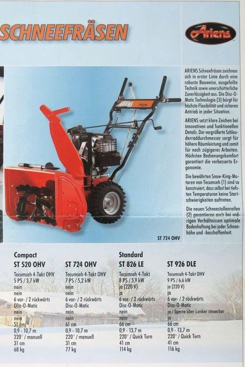 Schneefräse Ariens ST 926 PRO Kaufen auf Ricardo