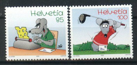 Alle Briefmarken: 2005, Sondermarken Comics ** (1) – Gebraucht aus Willisau von Vollstempel