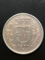 5 Schweizer Franken Silber Jahrgang 1950