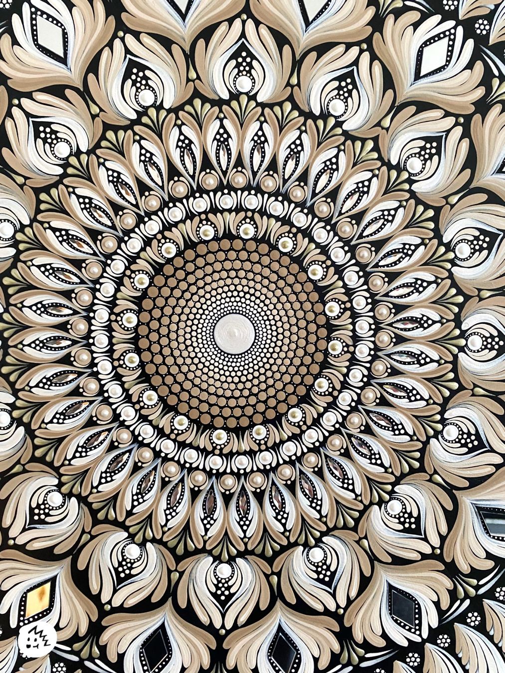 Dipinti: Grosses Mandala auf Holz, Kunst, Bild, Gemälde – Nuovo e nell'imballaggio originale da Fanas venduto da Omibia 2
