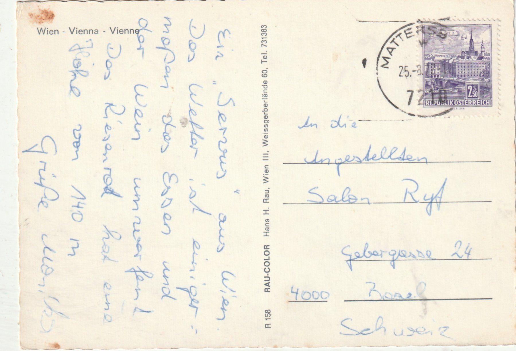 Cartoline postali: 4 Karten Wien – Usato da Lumbrein venduto da made02 1