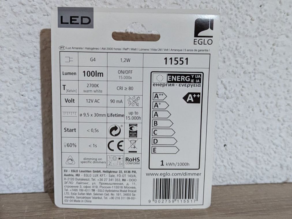 Eglo Lampade: Eglo LED G4 100lm x2 – Nuovo e nell'imballaggio originale da Vufflens-Château venduto da jerome_vd2010 1