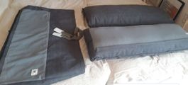 Ikea Malm Bed Headboard 160cm, Fabric Cushions, Good Conditi