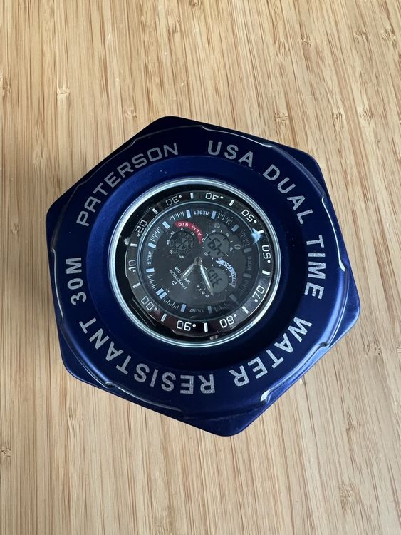 Paterson Uhren: Armband-Uhr Paterson Dual Time – Neu und originalverpackt aus Laufen von groove60 1