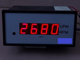 Drehzahlmesser Industrie LED Anzeige UPM RPM  80er Jahre