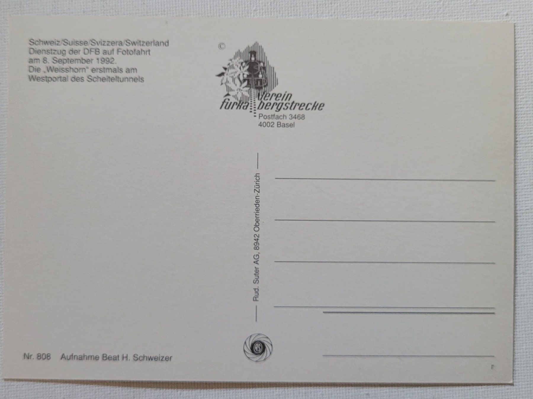 Cartoline postali: DIENSTZUG DER DFB «WEISSHORN» – Nuovo (secondo la descrizione) da Neftenbach venduto da Mador6 1