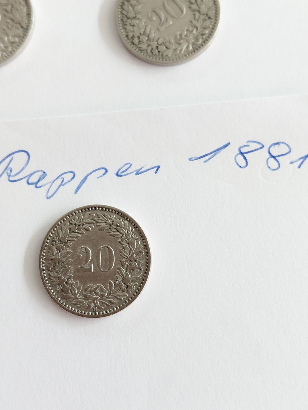 Alle Münzen: 10x 20 Rappen ab 1881  – Gebraucht aus Bonaduz von topolino052 4