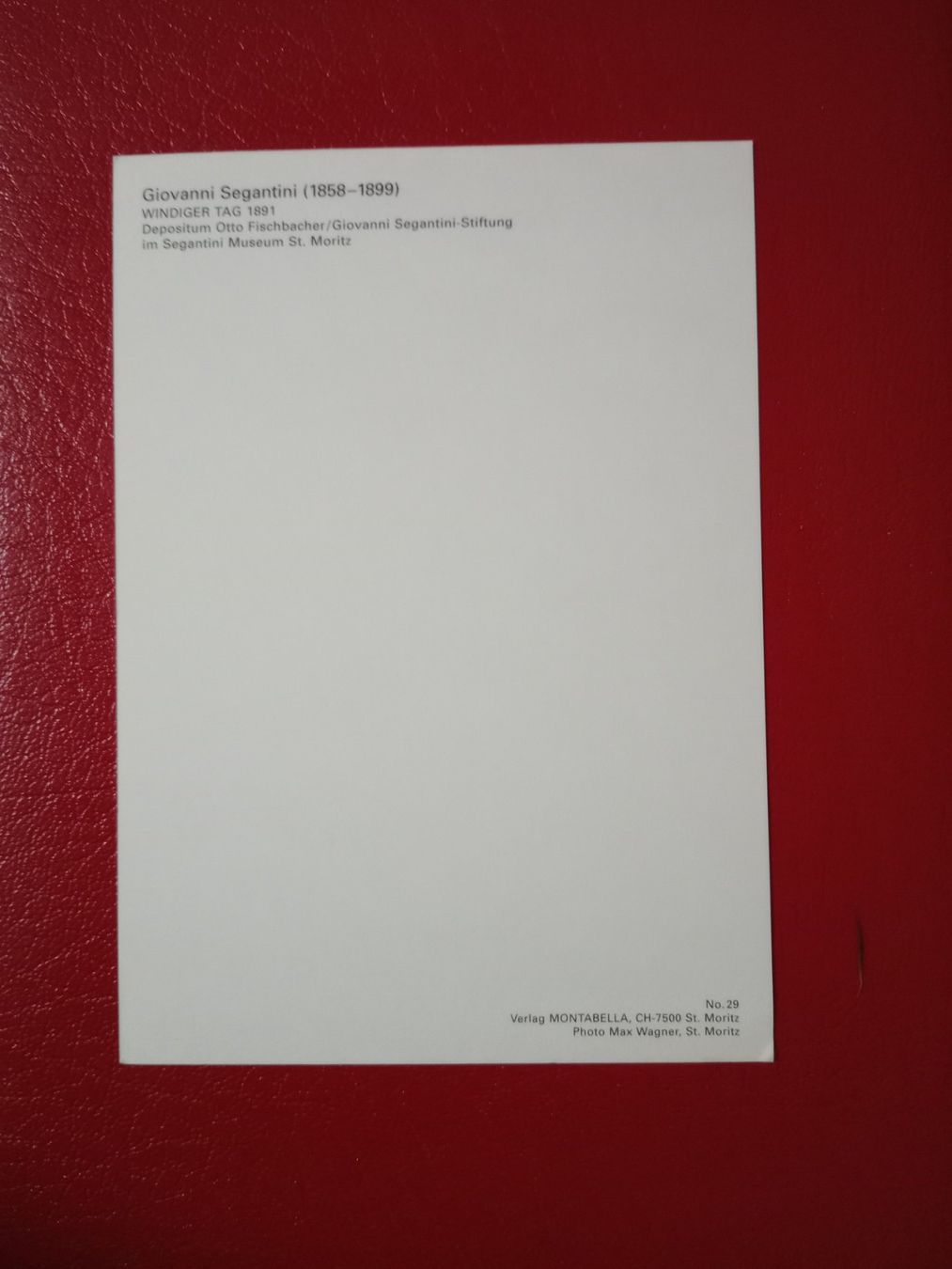 Cartoline postali: AK Kunst Segantini windiger Tag – Usato da Küttigen venduto da Melisch1000 1
