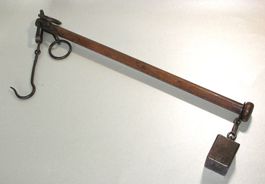 ANTIKE STANGENWAAGE BALKENWAAGE 1855