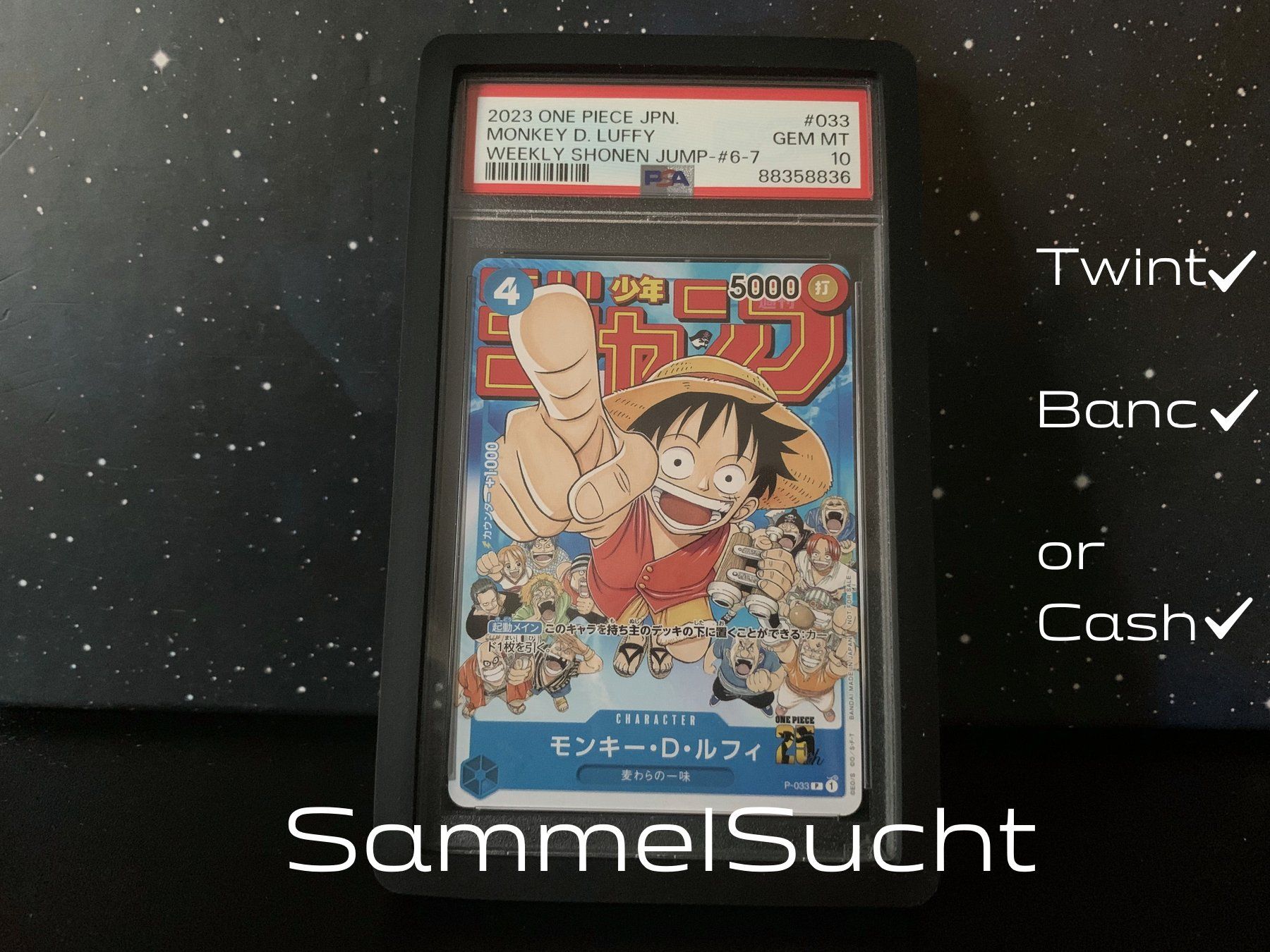 Pokémon Carte collezionabili: MONKEY D. LUFFY PSA 10 WEEKLY SHONEN JUMP-#6-7 – Usato da St.Gallen venduto da SammelSucht