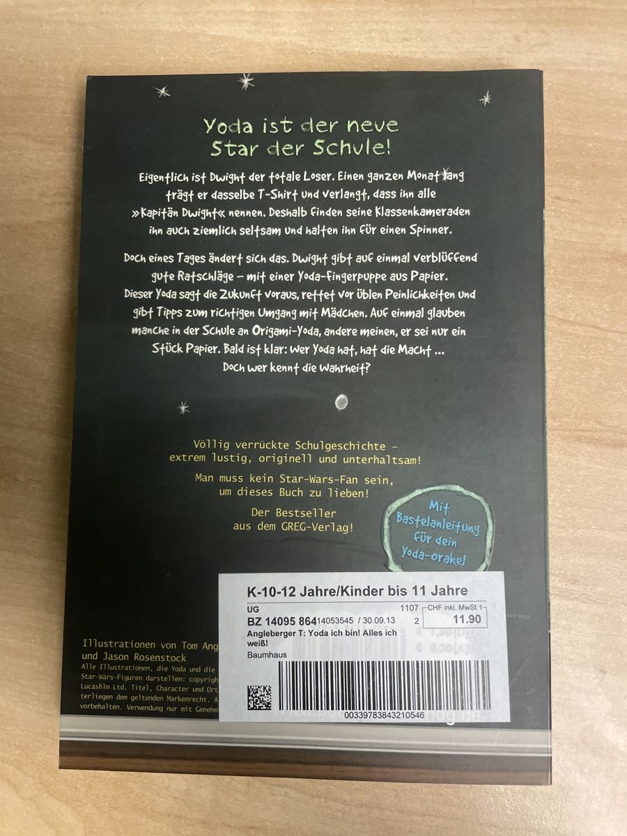 Bücher: Kinderbuch: "Yoda ich bin! Alles ich weiss!" – Neu (gemäss Beschreibung) aus Obergerlafingen von cabo4 1