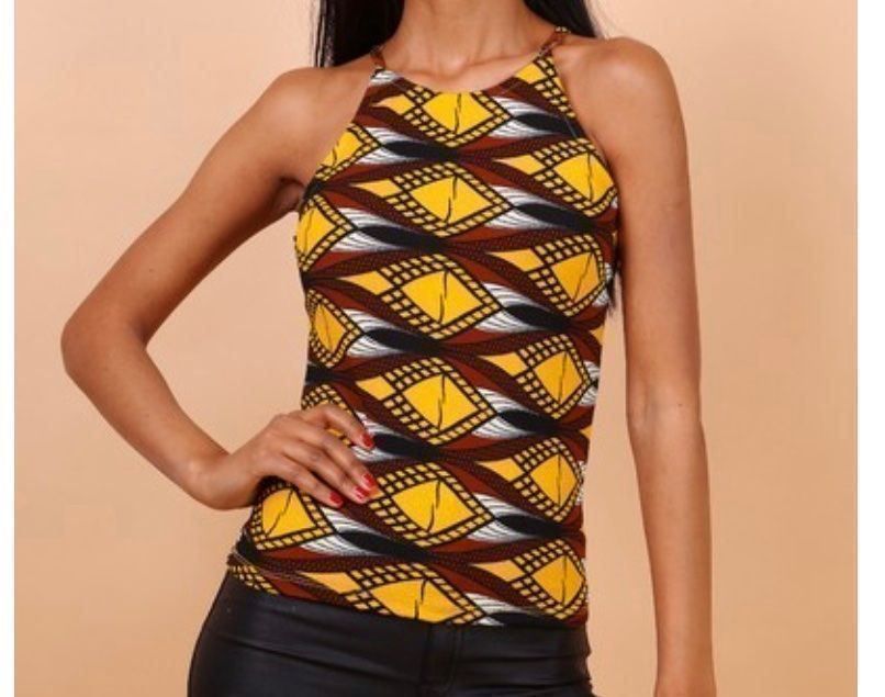 Top: Petit haut jaune brun ou vert kaki rayé – Nuovo e nell'imballaggio originale da Petit-Lancy venduto da mina222