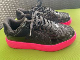 RARITÄT - edler/stylischer leichter Damenschuh, nero/pink,39