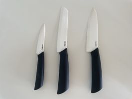 IKEA Messer Set Keramik weiss schwarz 3-teilig guter Zustand