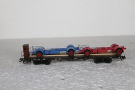 Märklin 00691-5 DB Rungenwagen mit 2 Lkw Chassis aus Metall