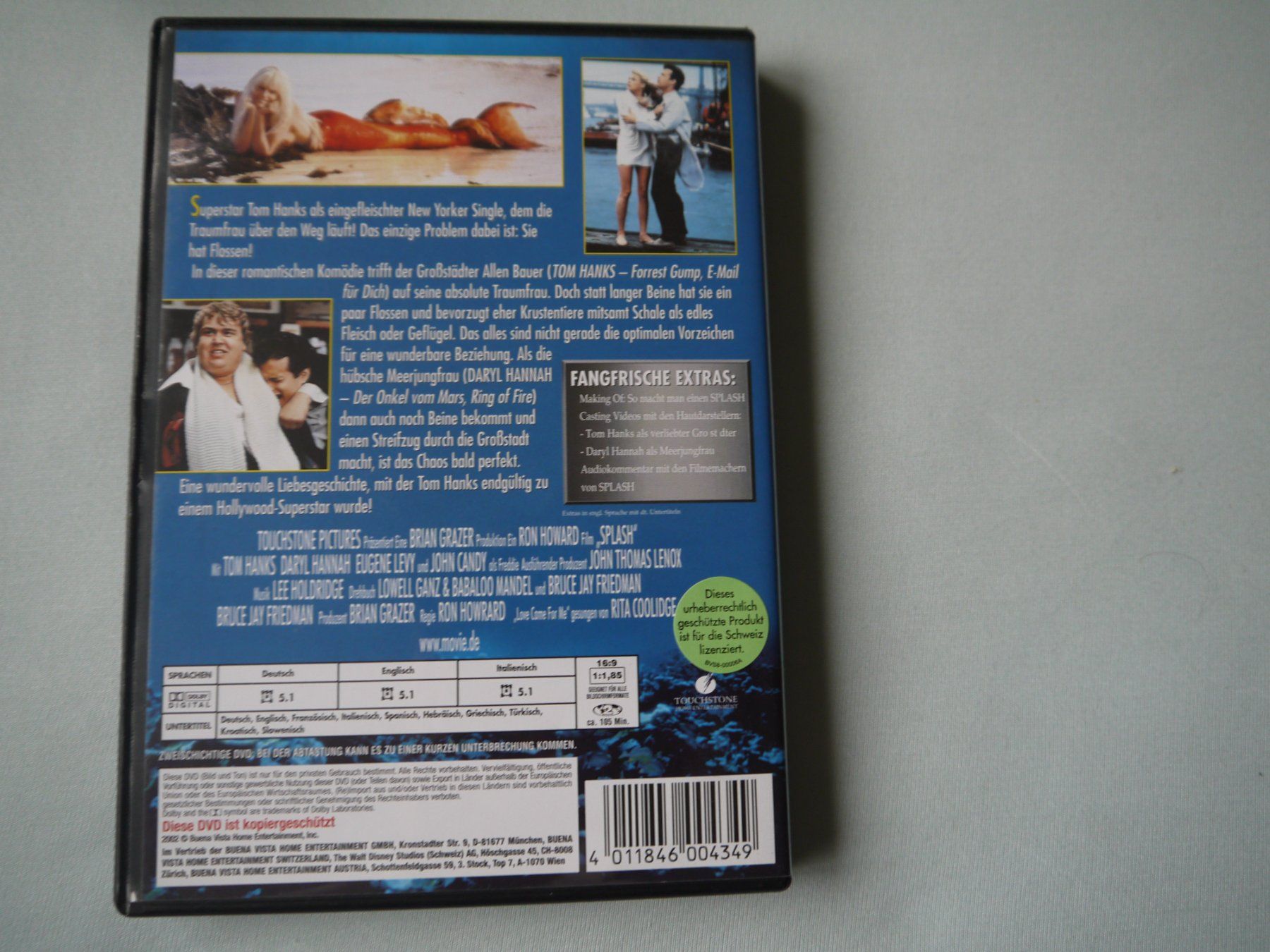 Tutti i DVDs: SPLASH(1984) - Tom Hanks/John Candy/Daryl Hannah – Usato da Hagendorn venduto da Blaf 1