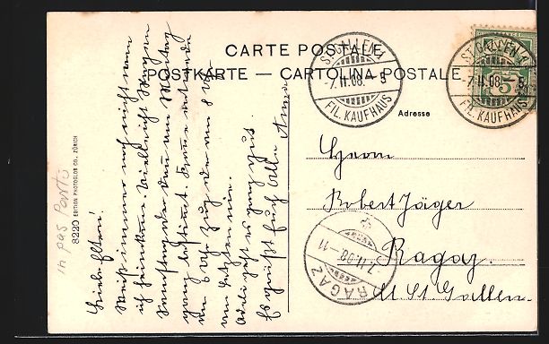 Cartes postales: St. Gallen, Teilansicht mit Freudenberg, – D'occasion à Berlin par bartko-reher 1