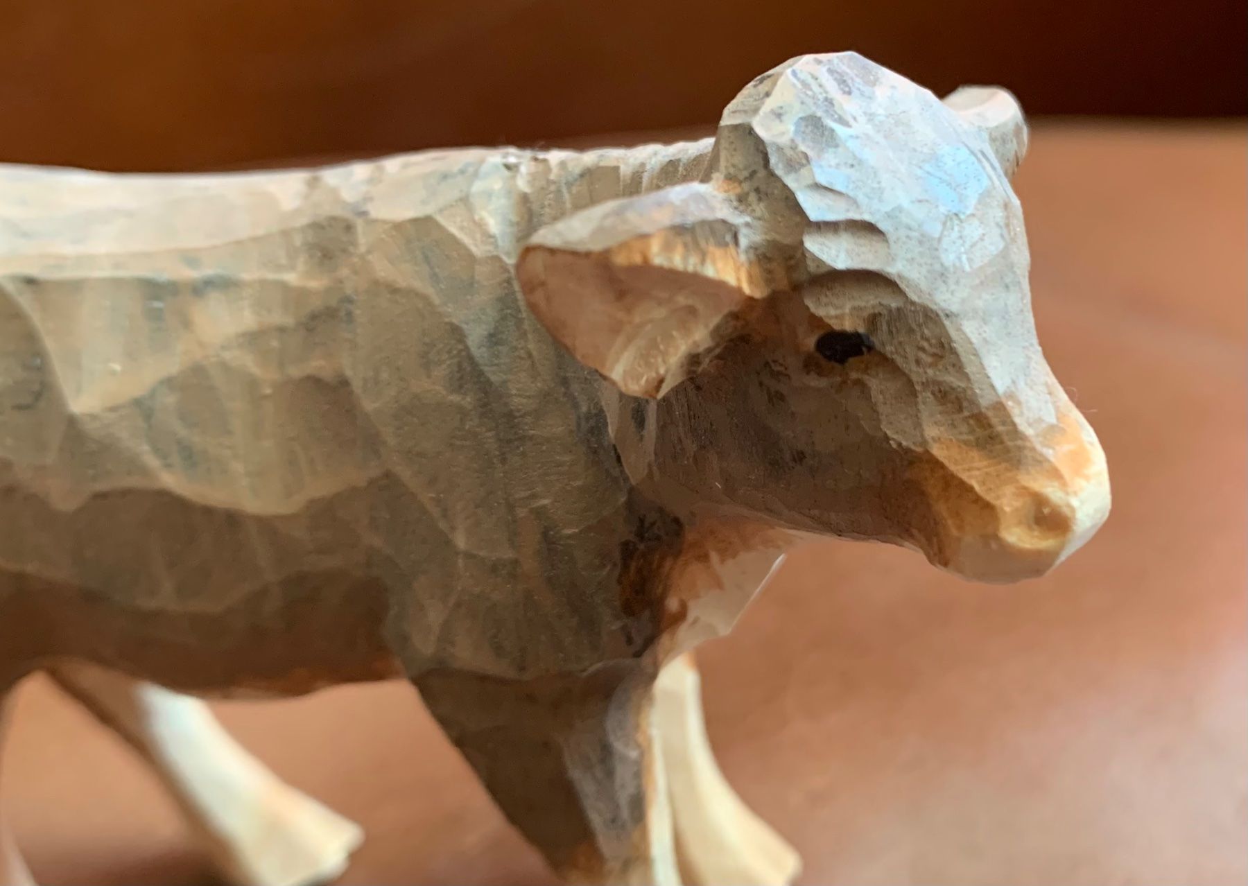 Figuren: Kalb, Kälbchen, Holz, handgeschnitzt, Brienz, Krippenfigur – Gebraucht aus Kloten von petrol5555 1