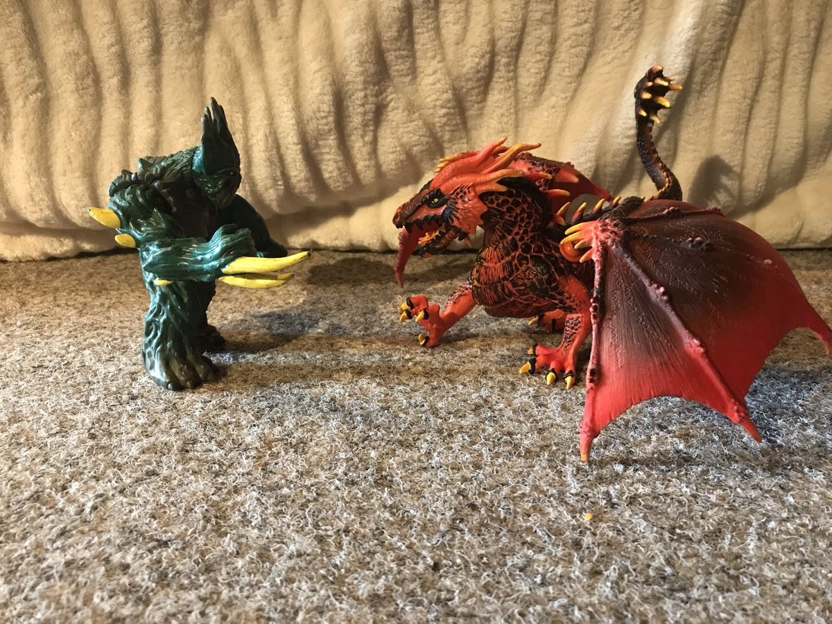 Schleich Statuette: Eldrador Feuerdrache und Dschungelherrscher – Usato da Hemmental venduto da dwa_5ghn 1