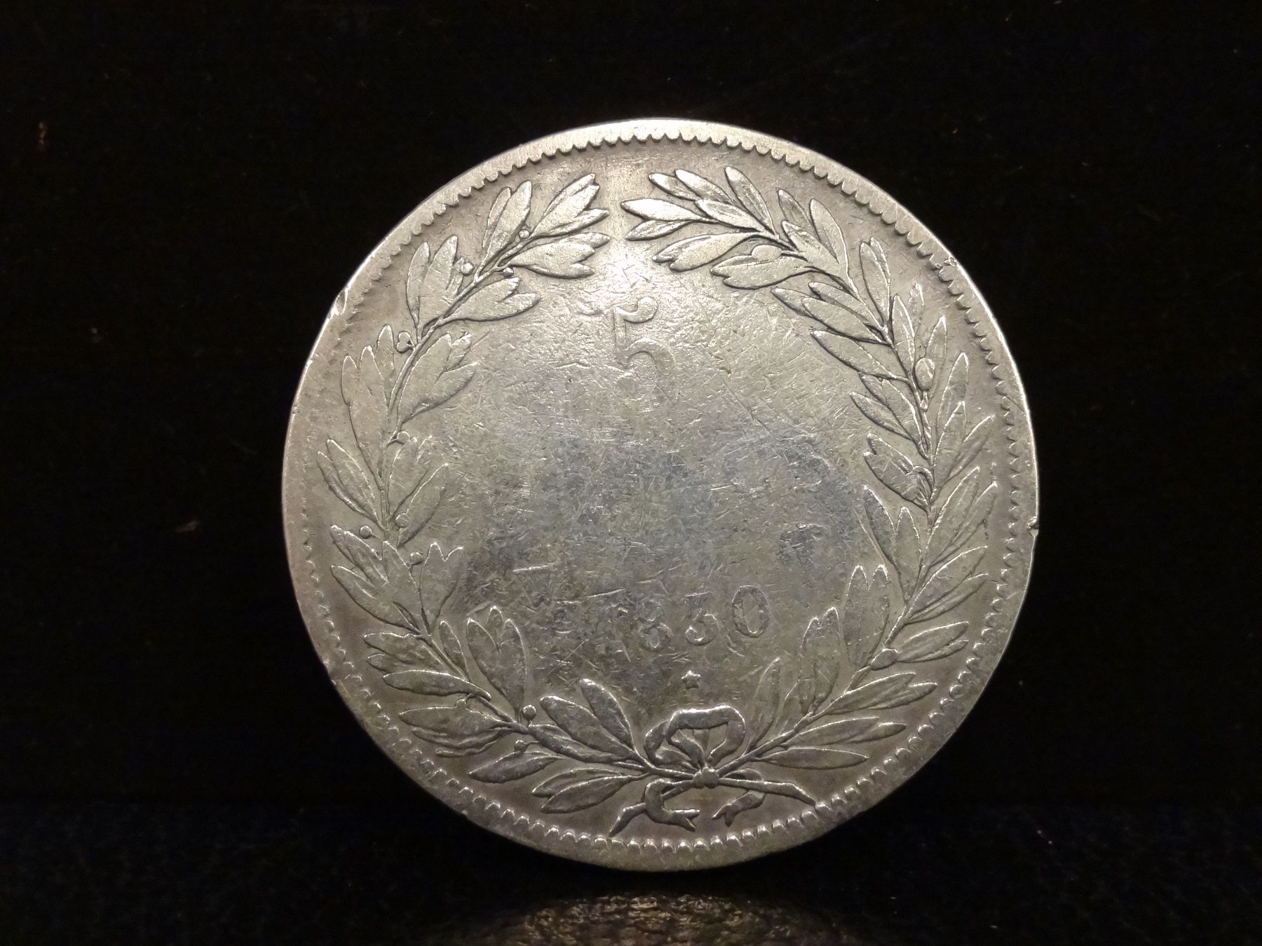 Alle Münzen: Silbermünze 5 FRANCS FRANCAIS 1830 – Gebraucht aus Kerzers von djstarsky73 3