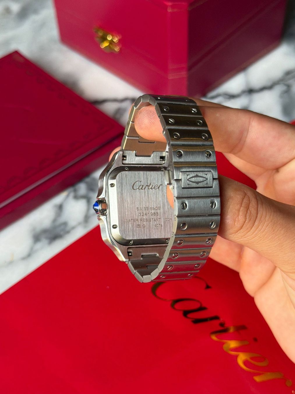 Orologi: Automatic Watch – Santos Style Large Edition – Usato da Unterterzen venduto da b.aron 2