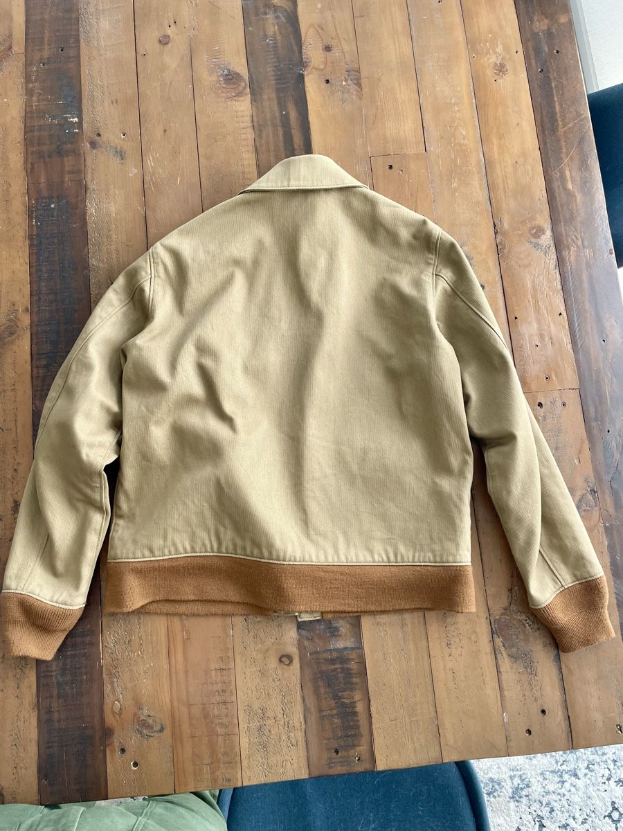 Jacken: John Gluckow Cotton Pique A-2 Bomber Jacket - Large – Gebraucht aus Zürich von Braden 3