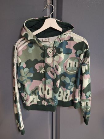 Adidas Kapuzenpullover gemustert wie neu