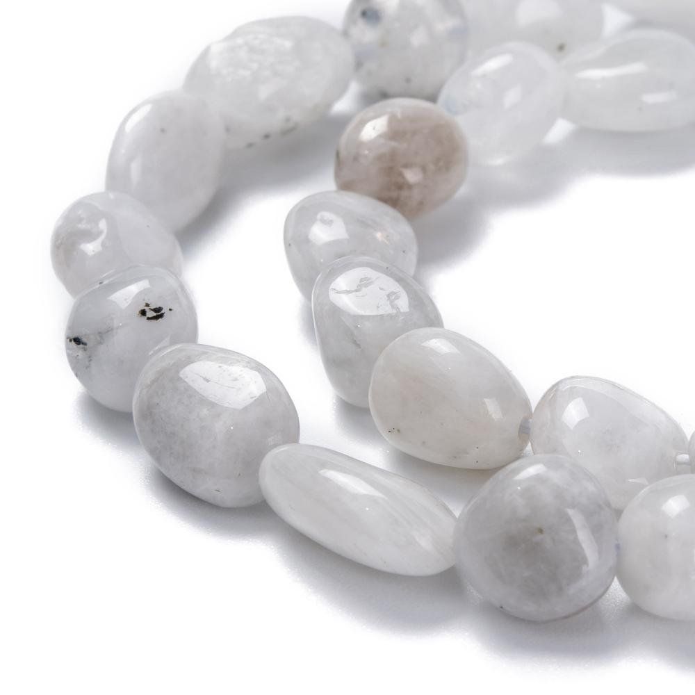 Pietre preziose: Mondstein natürlich ca. 8-10mm,  1 Strang – Nuovo e nell'imballaggio originale da Alpnachstad venduto da perlengaby