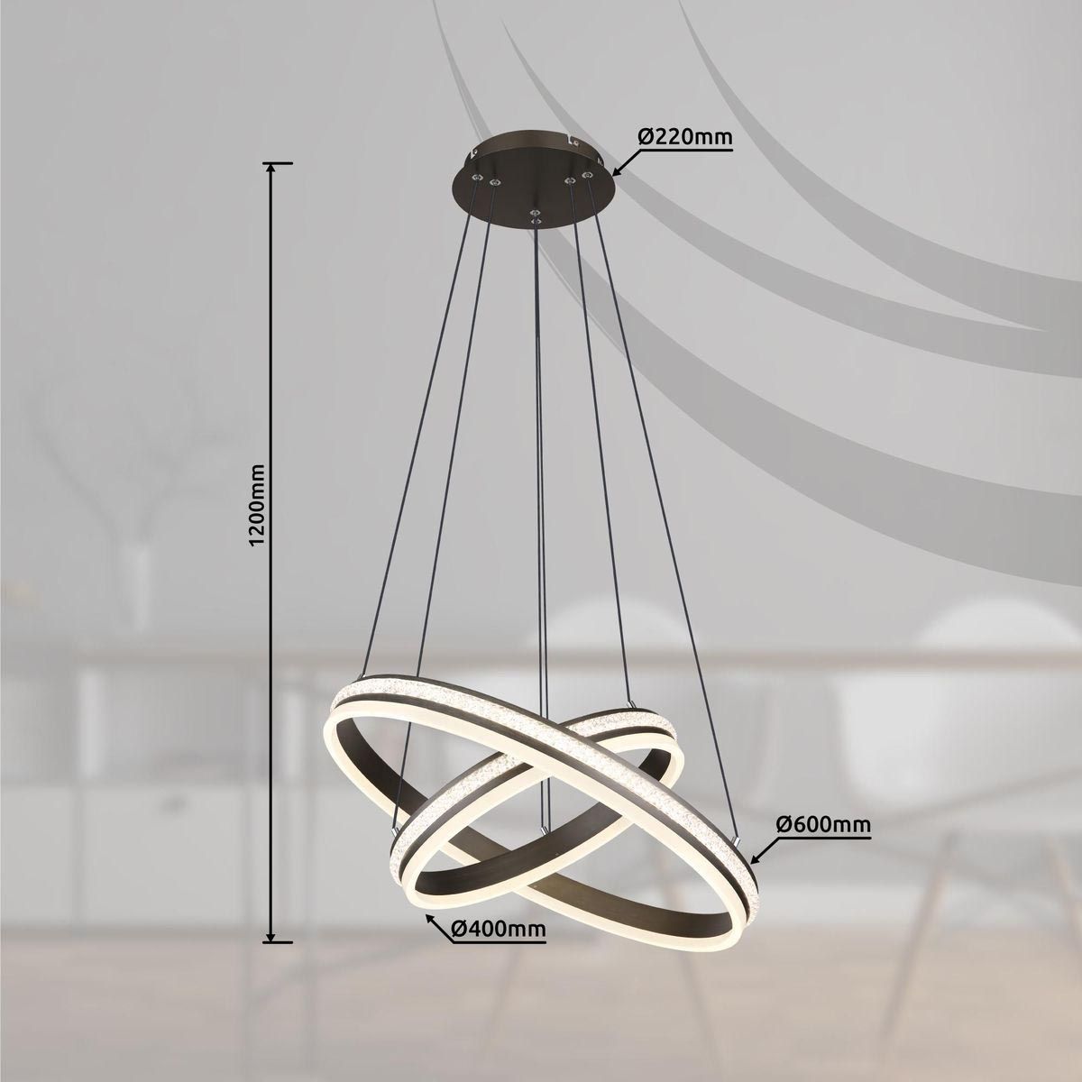 Lampadari & plafoniere: LED Pendelleuchte,CCT, Dimmer, 60 cm Ø – Nuovo (secondo la descrizione) da Kreuzlingen venduto da Smart-Light 4