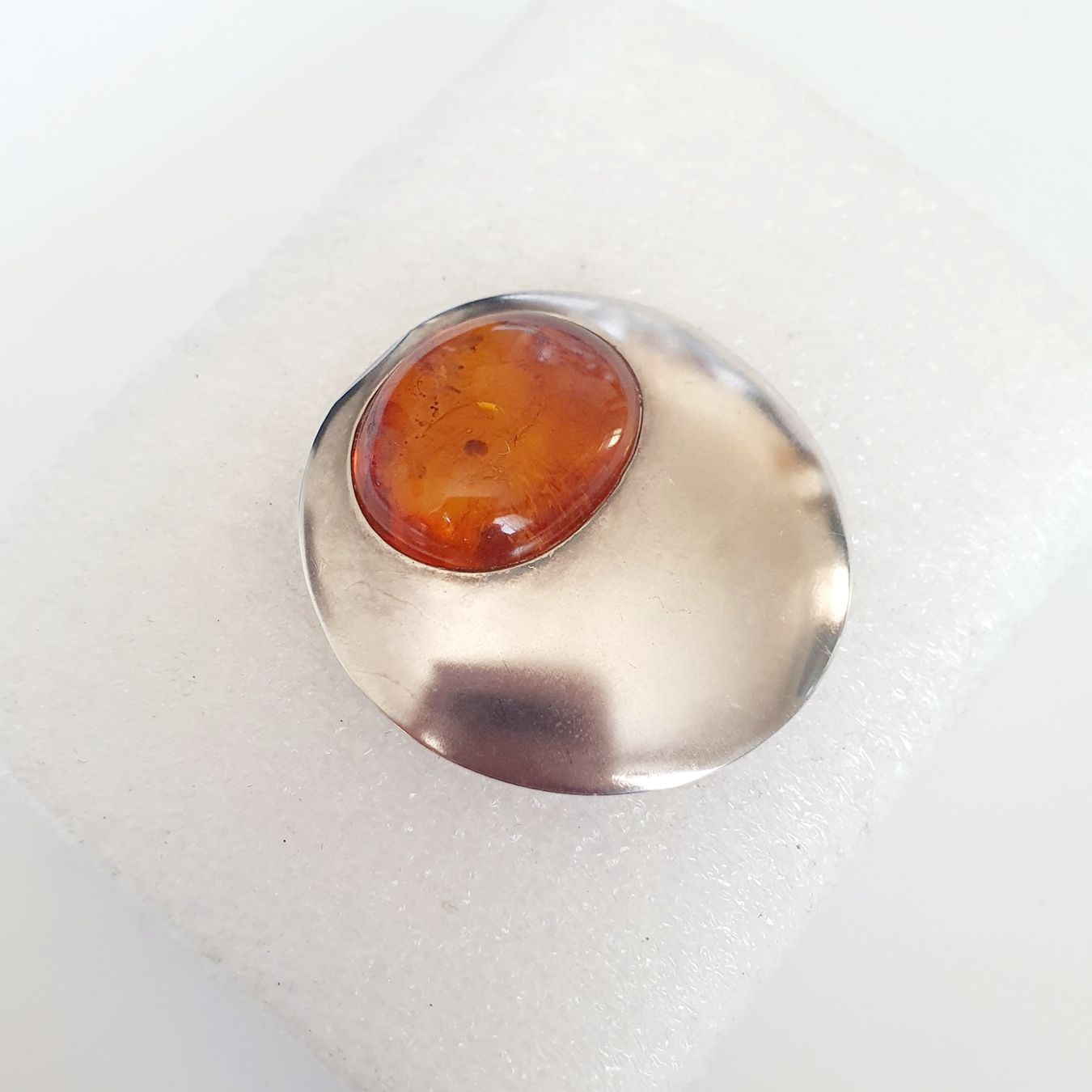 Spille & Fermagli: Schöne Brosche mit Bernstein, 925 Silber, Vintage – Usato da Kreuzlingen venduto da Wunderkiste123