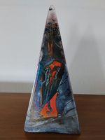 Studioglas Skulptur Unikat 1990 – H. W. Hundstorfer signiert