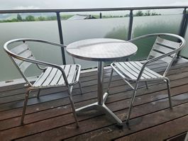 Gartentisch rund mit 4 Stühlen