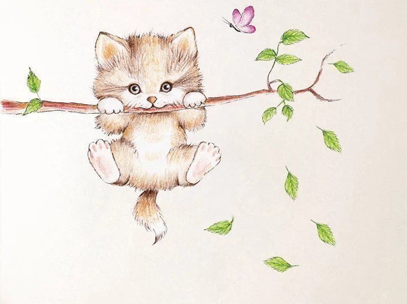 Sticker: Wandaufkleber - Katze auf dem Ast – Nuovo e nell'imballaggio originale da Nürensdorf venduto da Ez-Shop 4