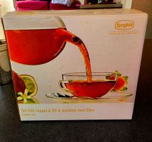Ronnefeldt Teekanne Glas 0.8L mit Stahlsieb 3-teiliges Set