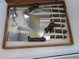 Italienisches Svanera Qualitäts-Messerset im Koffer