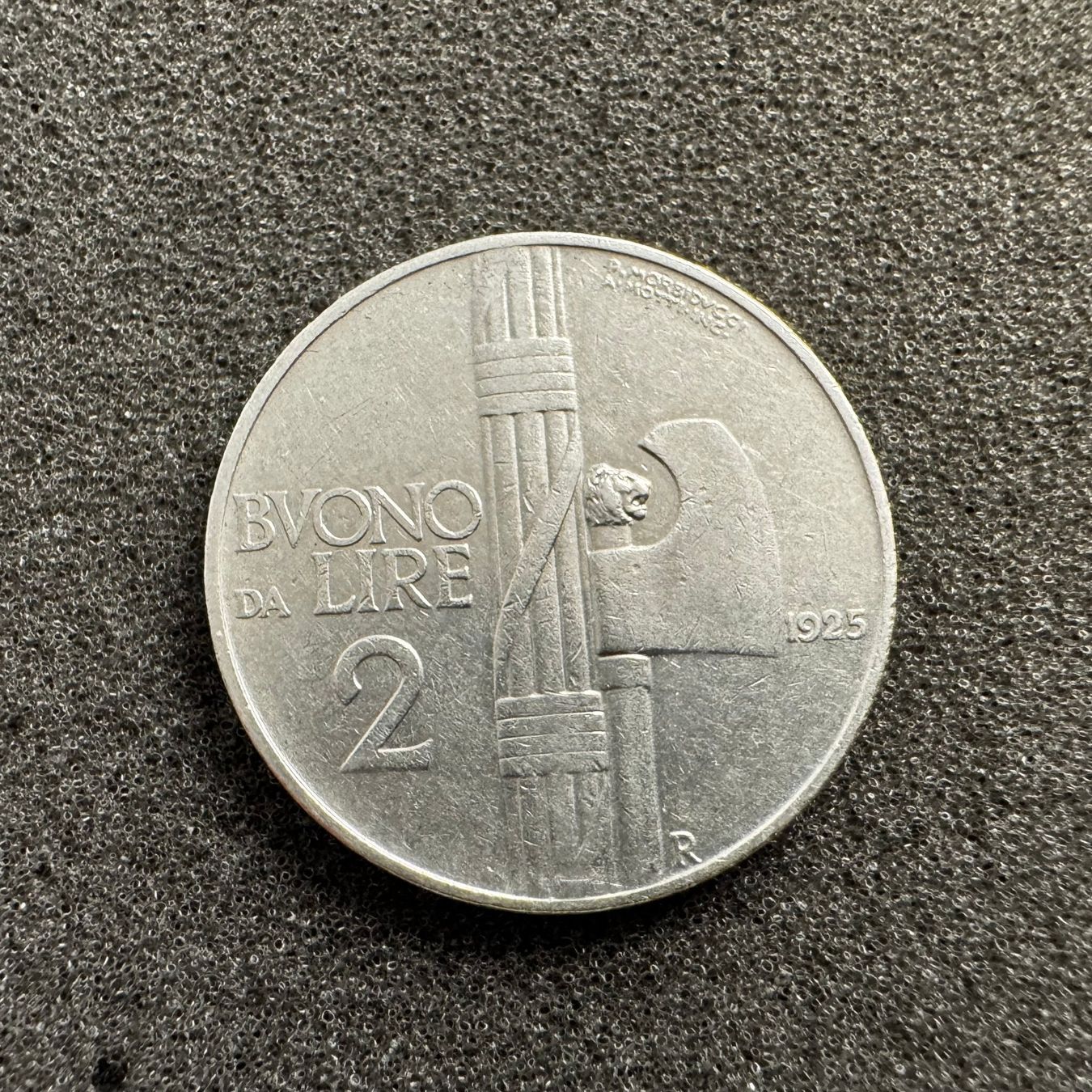 Alle Münzen: 2 Lire Italien 1925 – Gebraucht aus Reitnau von tb-muenzen