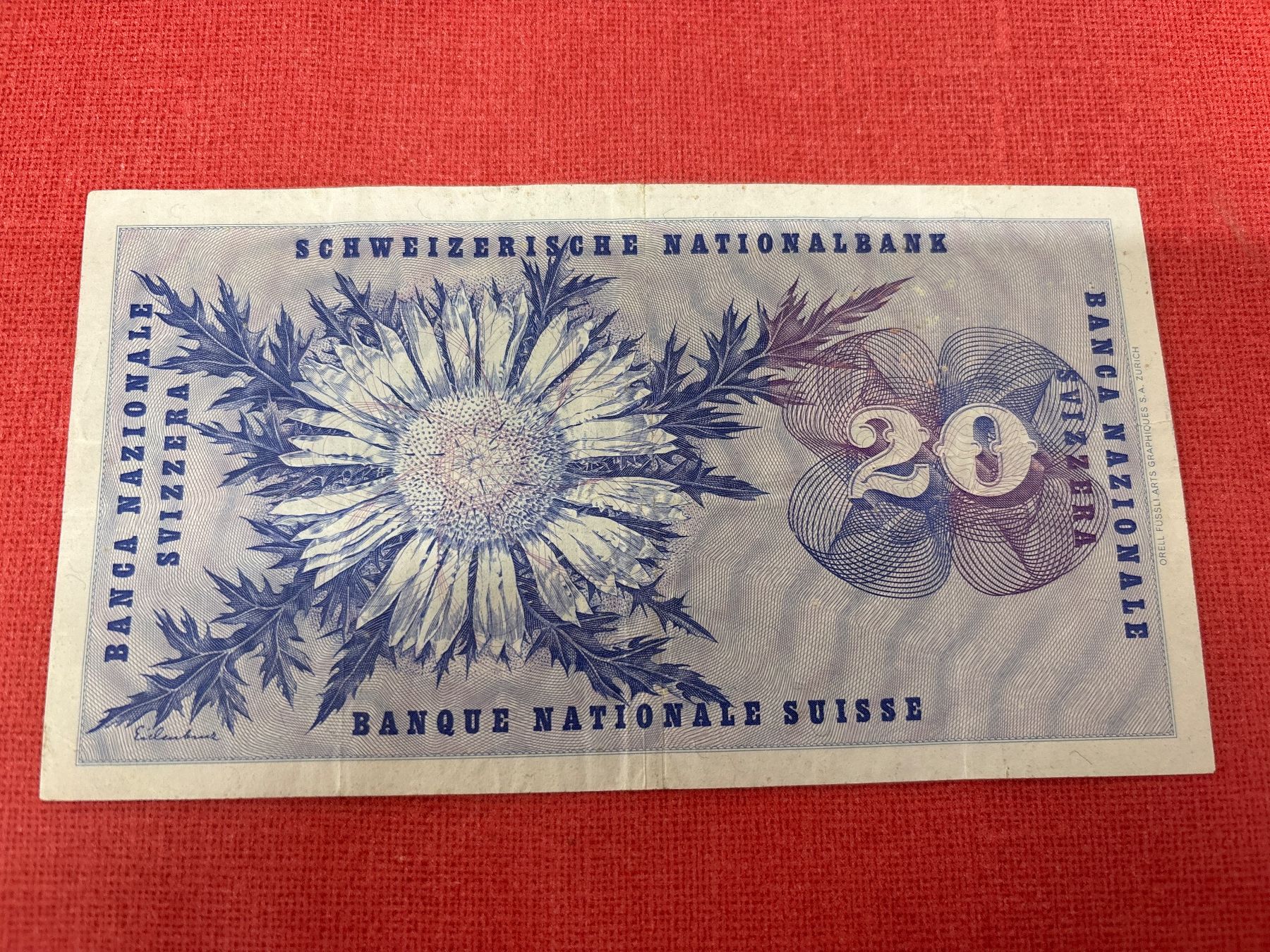 Banconote: 20 Franken Banknote 1973 wenig gebraucht – Usato da Ormalingen venduto da digital09 1