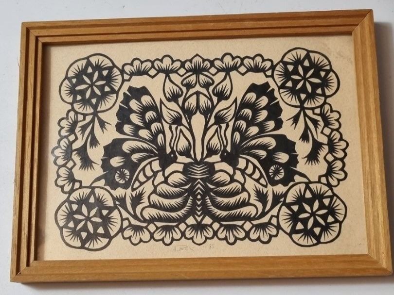 Grafiken & Lithographien: Scherenschnitt signiert, Schmetterlinge – Gebraucht aus Grenchen von swiss.antiques