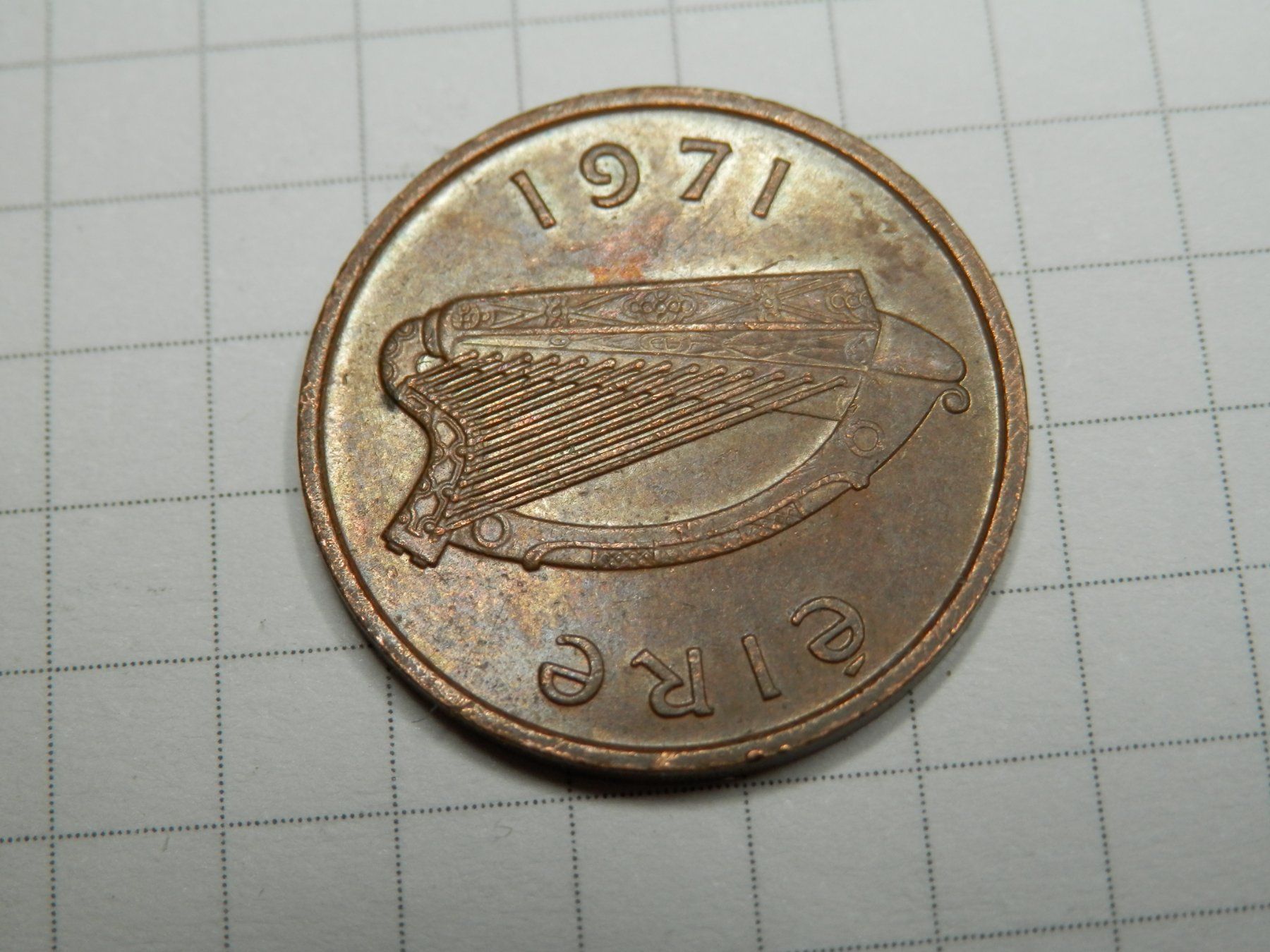 Tutti le monete: Irland  ½ Penny, 1971 – Usato da Weiach venduto da weiach81