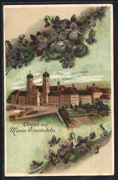 Ansichtskarten: Litho Maria-Einsiedeln, Wallfahrtskirche – Gebraucht aus Berlin von bartko-reher
