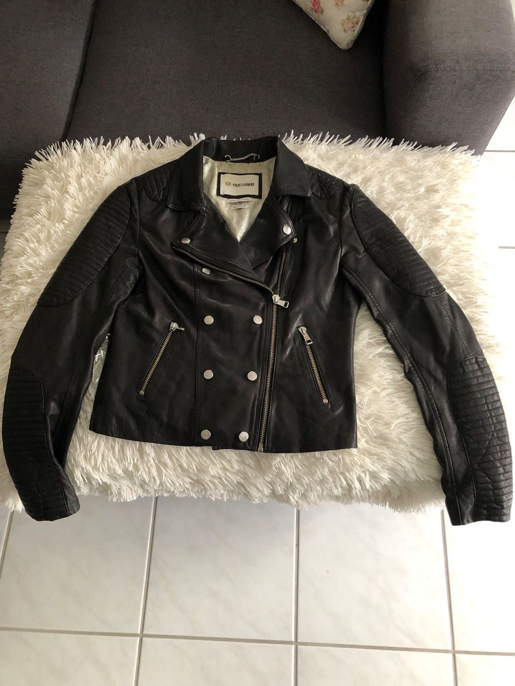 Rich & Royal Giacche: Rich&Royal Lederjacke Gr. 38 schwarz – Usato da Hittnau venduto da JD-OE