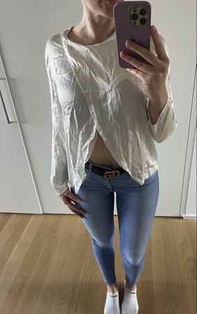 TUZZI Seidenbluse (?) Wickeloptik Gr. M elegant & schick