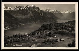 AK Seelisberg, Blick gegen die Axenstrasse und Bristenstock