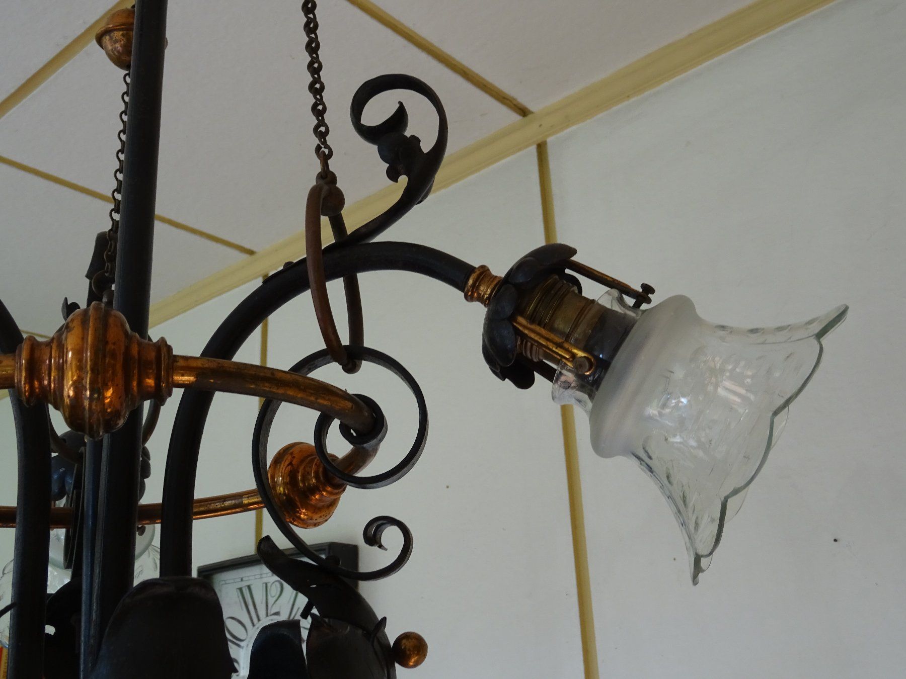 Lampade: Antiker Kronleuchter aus Jugendstil-Villa – Usato da Malters venduto da ADA011 7