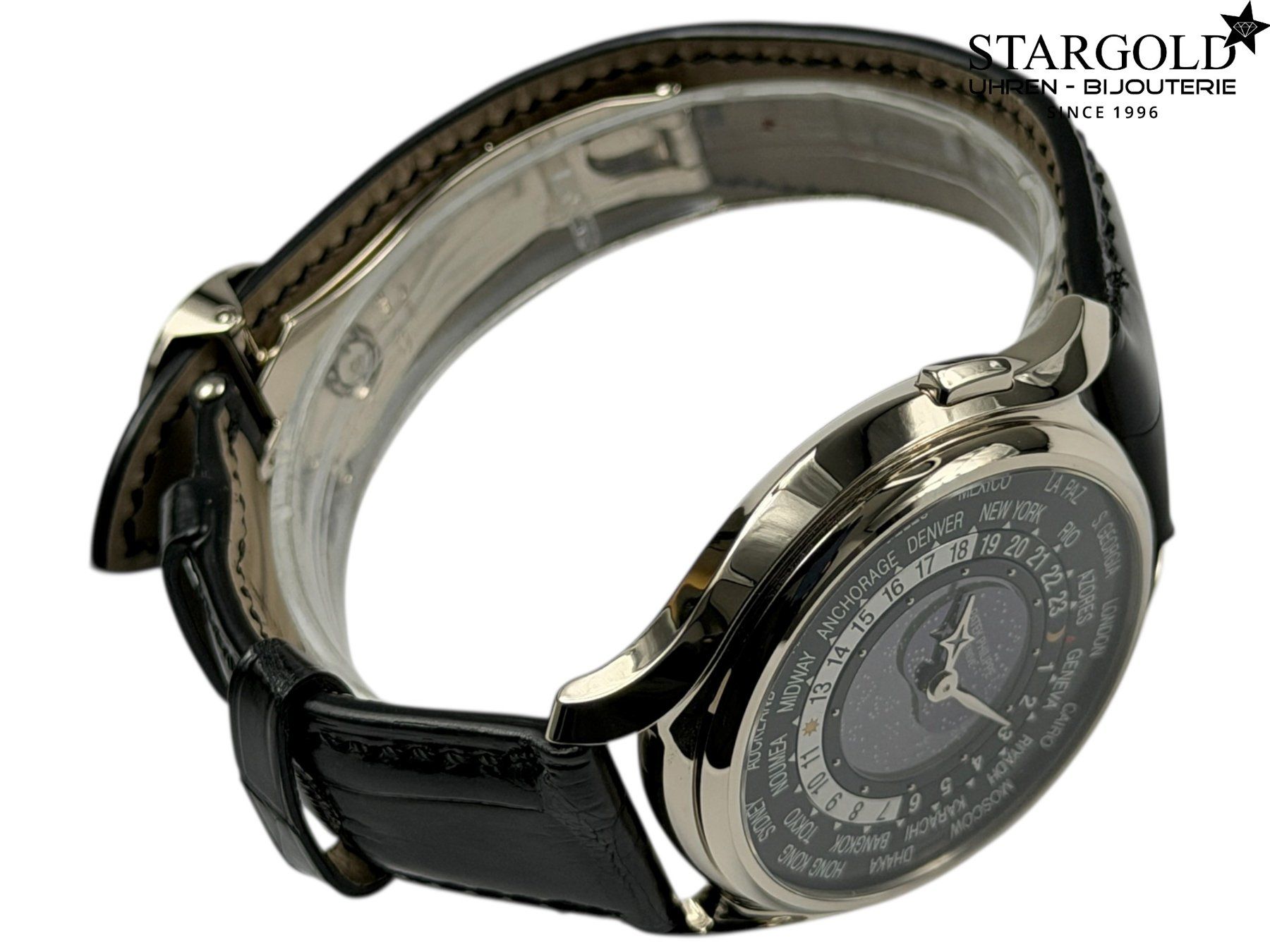 Patek Philippe Orologi: Patek Philippe World Time Anniversary 175th - 5575G – Nuovo e nell'imballaggio originale da Zürich venduto da Stargold-Uhren 4
