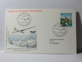 Brief ,  50 Jahre 1. Segelflugpost Jungfraujoch