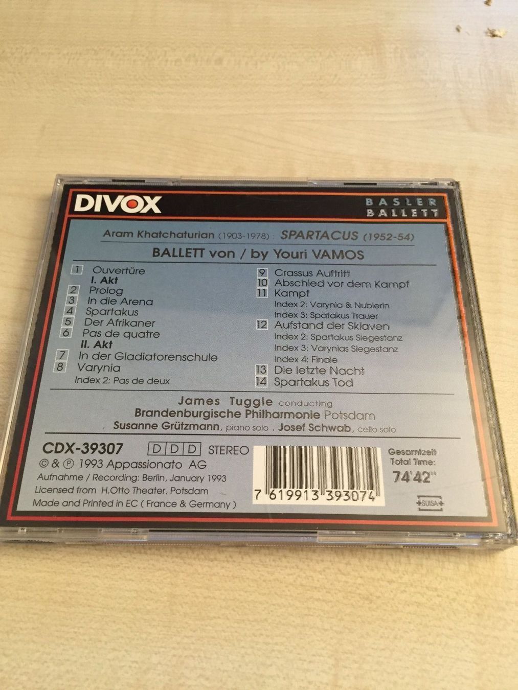 CDs: Spartakus - Ballet by Youri Vamos – Gebraucht aus Rüti ZH von alumedien 1