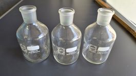3 Schott Duran Laborflaschen 250ml Schliff 24/29