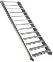 Stahltreppe 13 Stufen B90cm H195-260cm